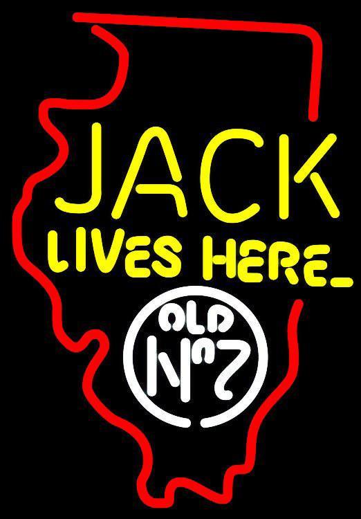 Jack Lives Here Illinois Neon Sign